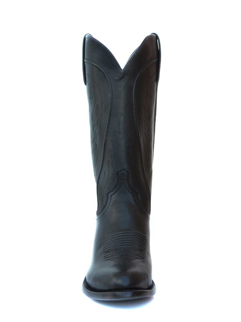 Lucchese N1597.R4 Men's Ranch Hand Western Boots - Black Burnished Leather Cowboy Boots for Riding, Dancing & Country Style Outfits