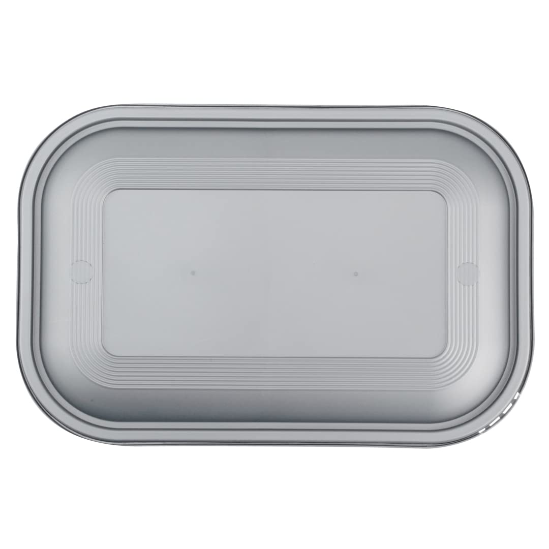 Restaurantware Futura 67.6oz Meal Prep Containers with Lids - 100-Pack Tamper-Evident Disposable Food Storage | Microwave-Safe Gray Plastic Takeout Containers for Meal Delivery, Catering & Leftovers