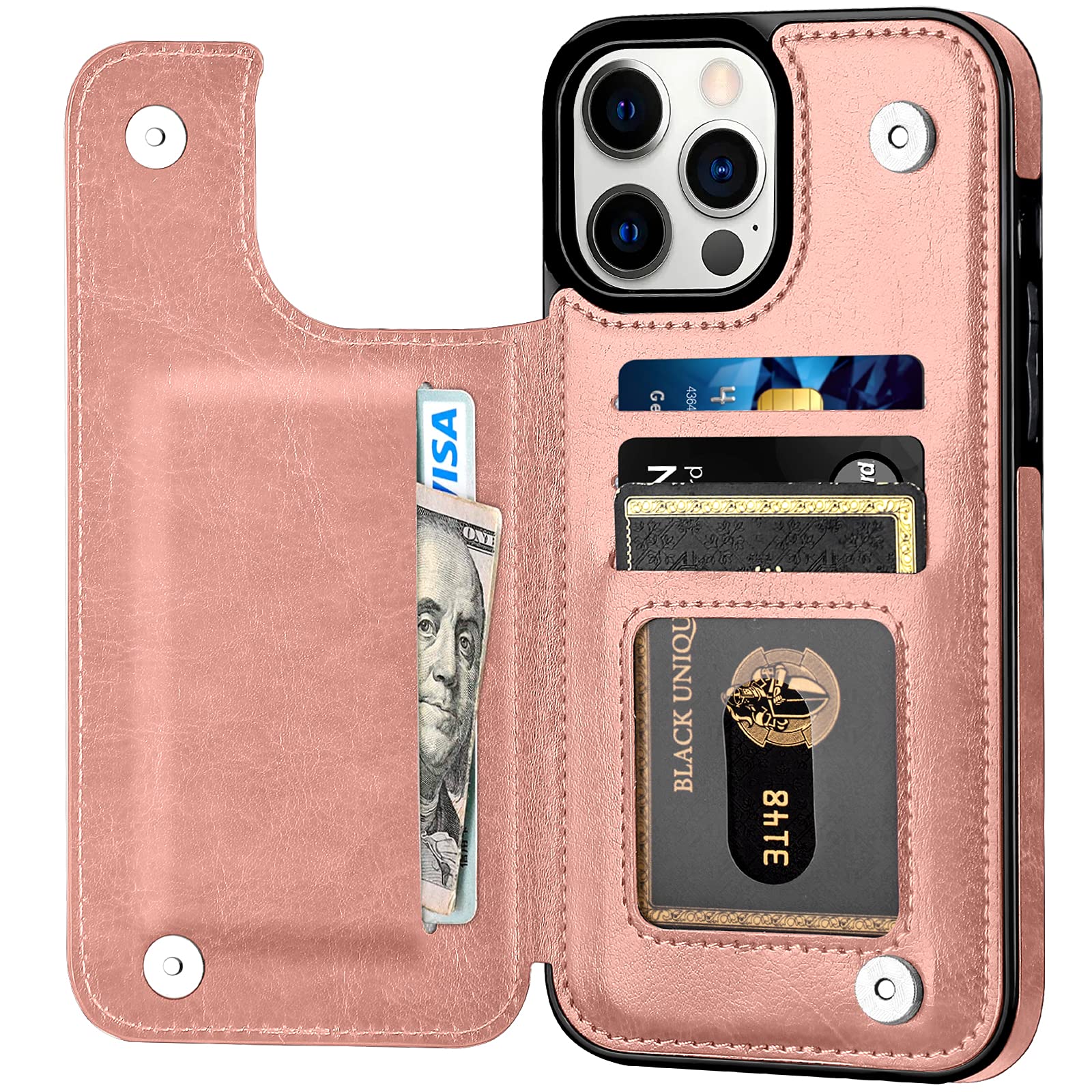 Premium Soft PU Leather Wallet Case for iPhone 13 Pro Max 6.7