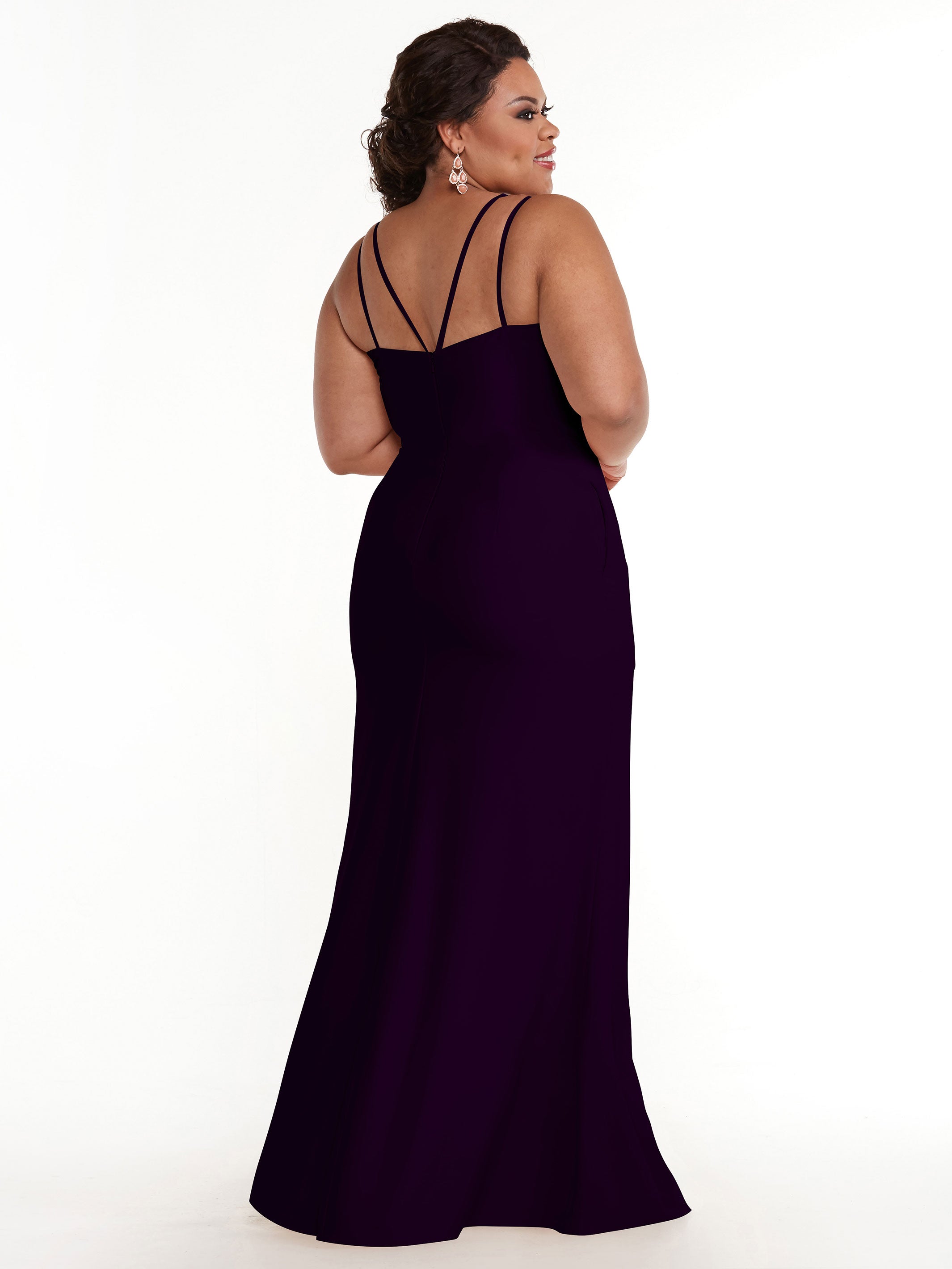 Elegant 83030 Sheath Stretch Chiffon Bridesmaid Dress with Bateau Neckline & Thigh Slit - Perfect for Weddings, Formal Events & Evening Parties
