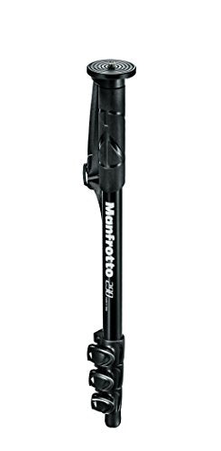 Manfrotto Compact Aluminum Monopod with Quick Release Plate - Lightweight & Adjustable Camera Stand for DSLR, Mirrorless, and Video Cameras - Perfect for Travel, Sports, and Event Photography