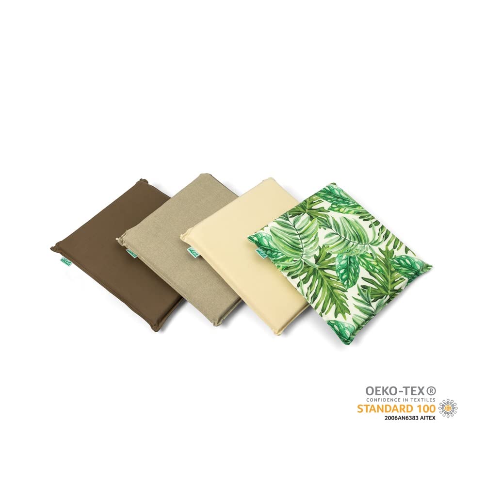 4 Pack 40x40 Inch Square Outdoor/Indoor Cushion Covers with Ties - Waterproof & Removable for Patio, Garden, Chair, Sofa - Perfect for Home Decor & Comfortable Seating