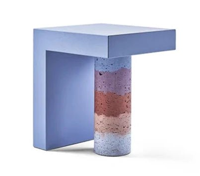 Alberoni Modern Side Table by CIMENTO® - Small End Table for Living Room, Bedroom & Office - Stylish Accent Table with Wooden Legs