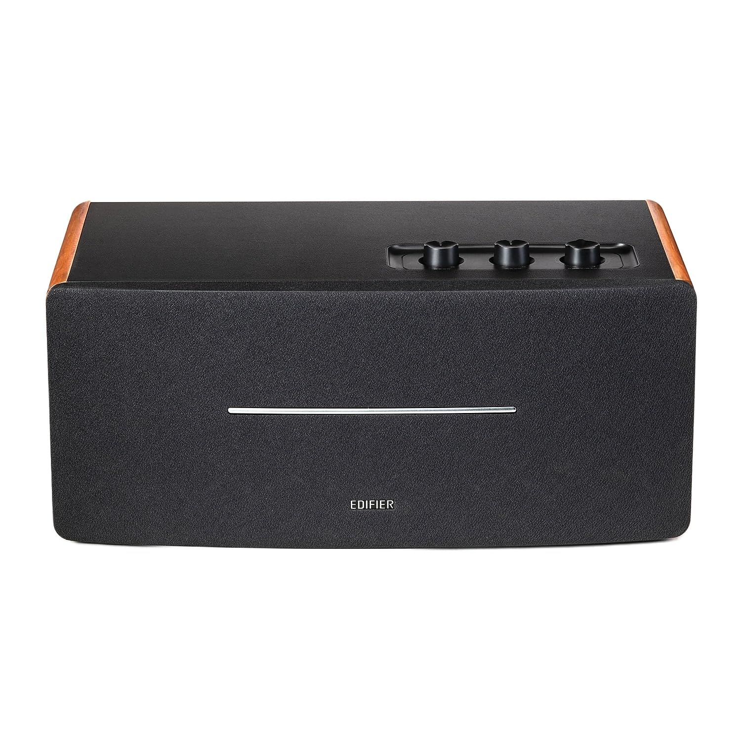 Edifier D12 Bluetooth 5.0 Computer Speakers - 70W RMS Wireless Stereo Desktop Speakers with Subwoofer Line Out, RCA & Aux Input for PC, Laptop, Monitor - Wooden Enclosure for Home Office & Gaming Setup