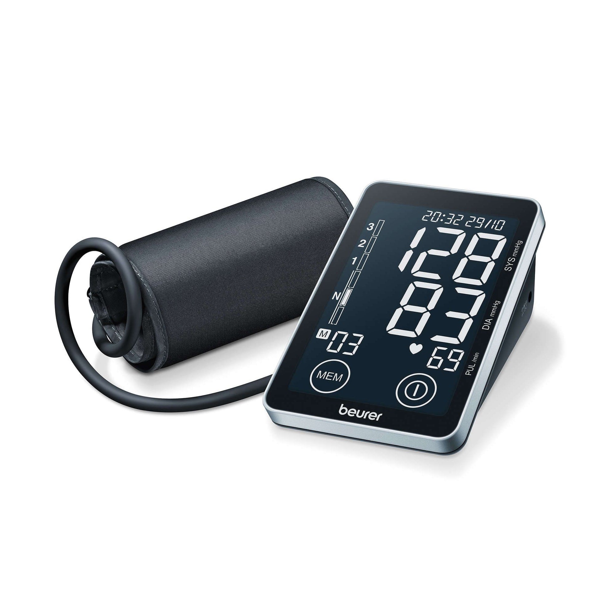 Beurer BM 58 Upper Arm Blood Pressure Monitor with Large Touch Screen Display - Accurate Digital BP Machine for Home Use, Heart Health Tracking & Hypertension Management