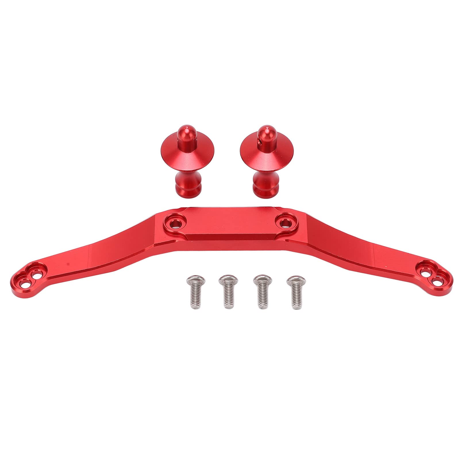 VGEBY Universal Aluminum Alloy RC Front Rear Body Mount for 1/10 Scale RC Cars - Durable Shell Post Replacement Accessories (Red) - Perfect for Off-Road Bashing, Crawling & RC Car Upgrades