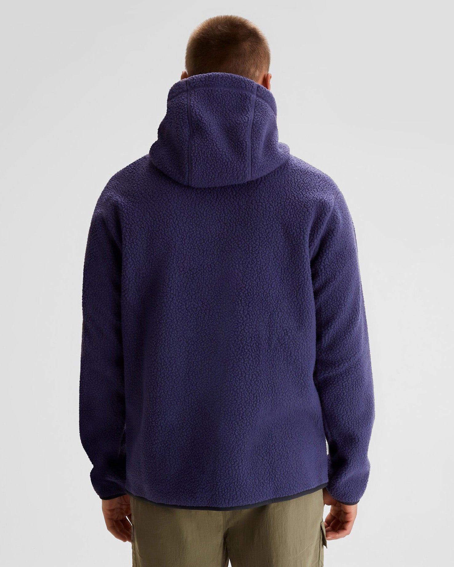 Men's Co Z High Pile Hooded Pullover Sweatshirt - Dark Horizon Color - Warm Winter Fleece Jacket for Outdoor Activities & Casual Wear