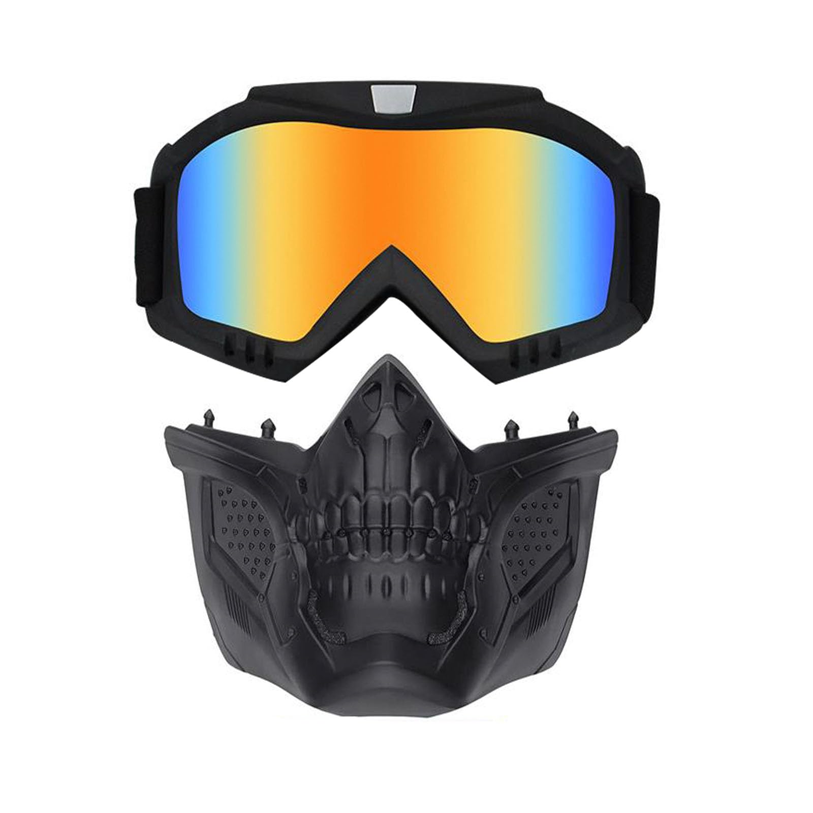Tactical Airsoft Full Face Mask with Detachable Anti-Fog Goggles & Adjustable Fast Helmet - Protective Gear for Adults & Teens | Outdoor Combat, Paintball, Airsoft Games