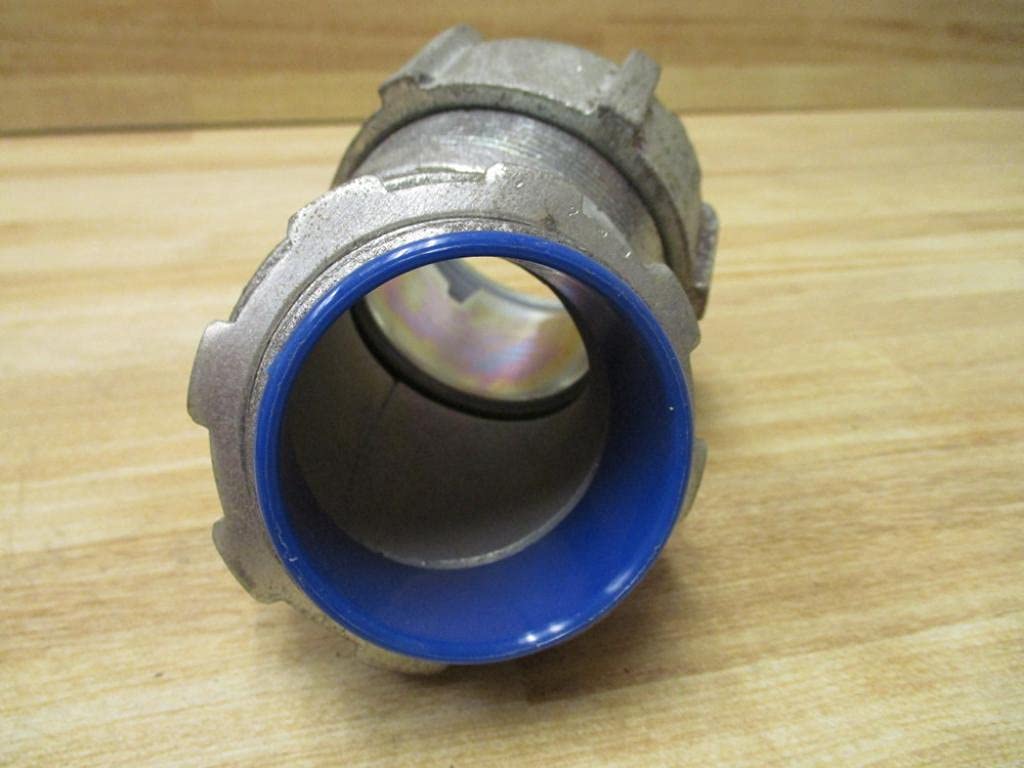 2 Inch Malleable Iron Angled Threaded Liquidtight Connector - Heavy Duty Electrical Conduit Fitting for Industrial and Commercial Use