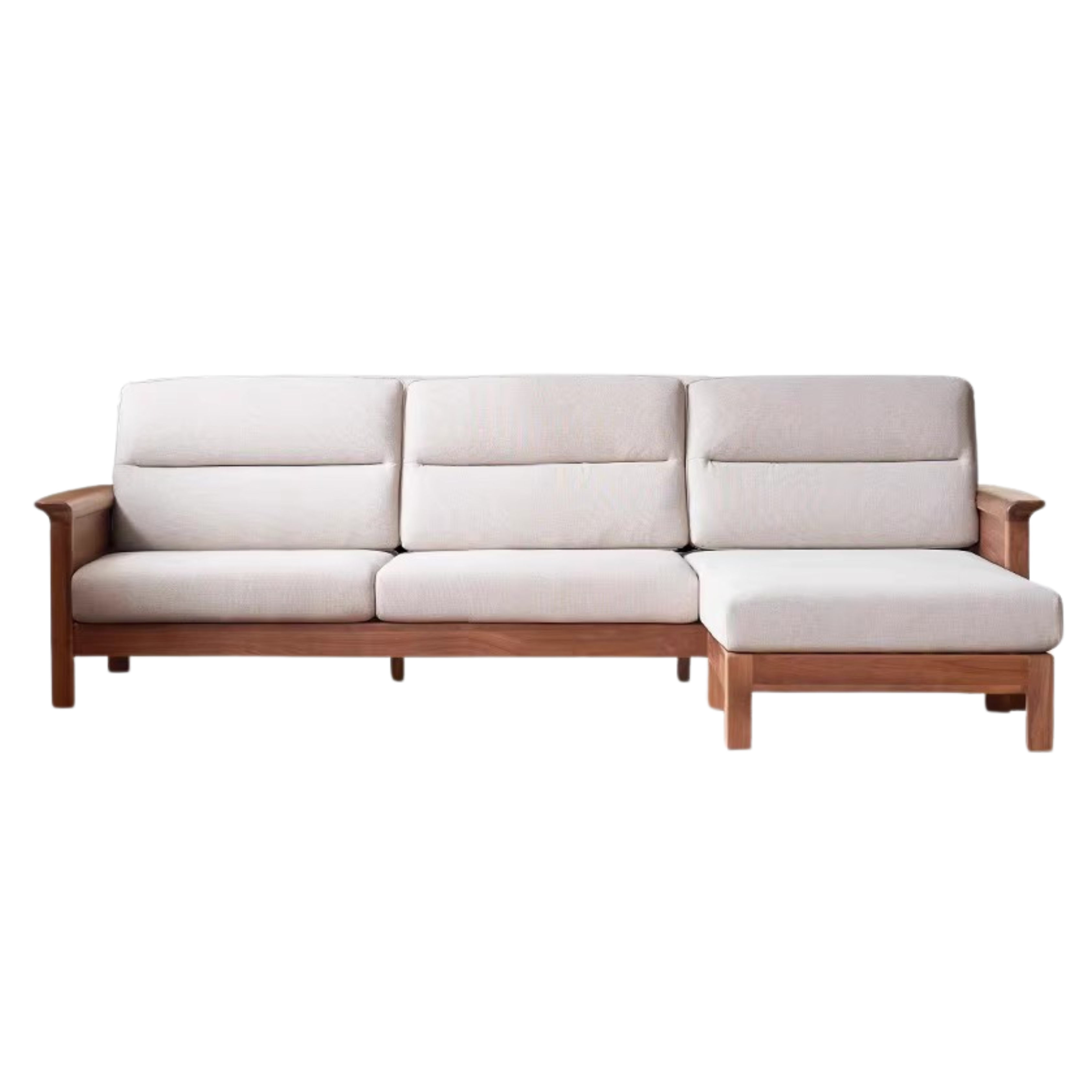 105.5x63.8x36.2inch / 268x162x92сm  / Walnut color / corner gravel white large three-person