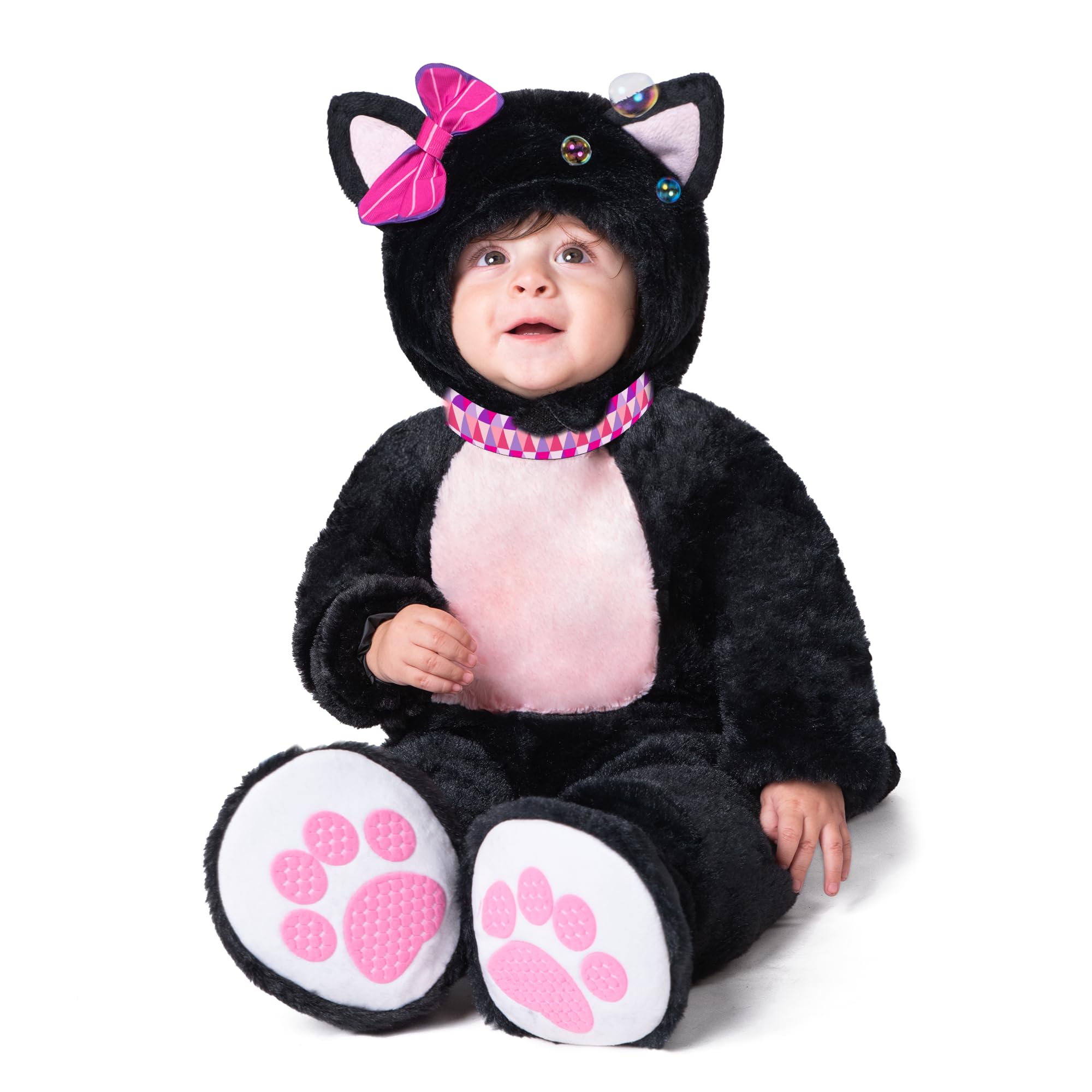 Spooktacular Creations Halloween Baby Girl Black Kitten Costume - Adorable Infant & Kids Halloween Dress Up Outfit for Animal-Themed Parties, Trick-or-Treating & Photo Shoots