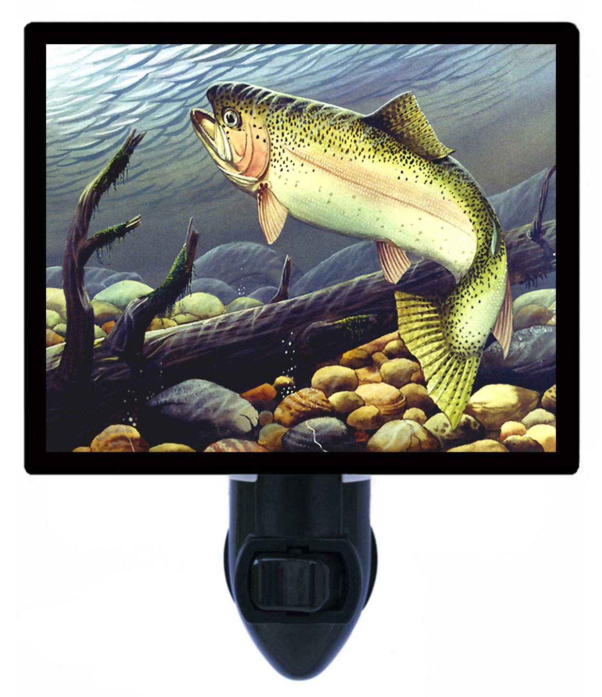 Rainbow Trout LED Night Light - Energy Efficient Lake Fishing Light for Bedroom, Nursery & Outdoor Camping
