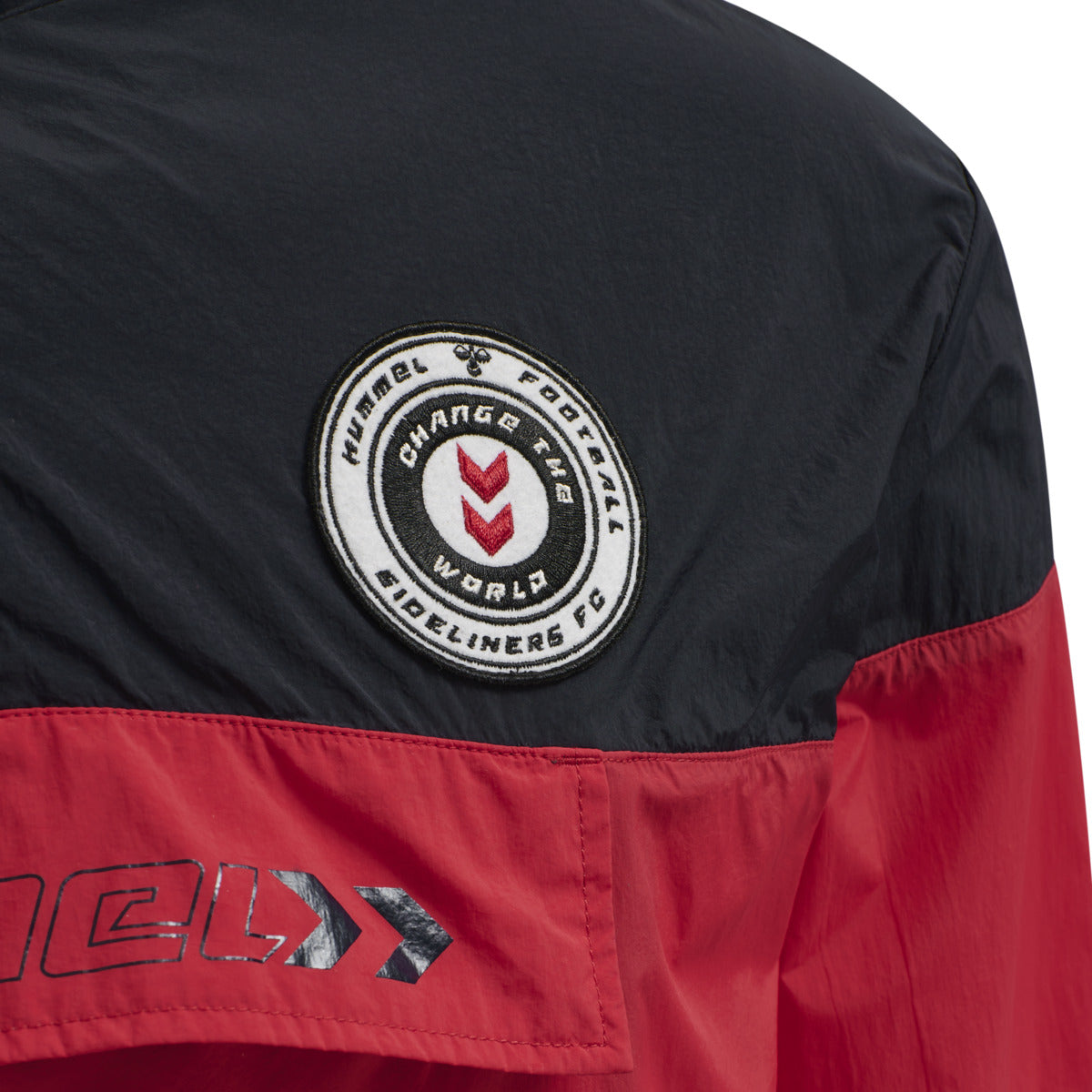 Hummel HMLJORES Half Zip Jacket for Men - Dark Navy/Red Athletic Pullover - Perfect for Running, Gym & Casual Wear