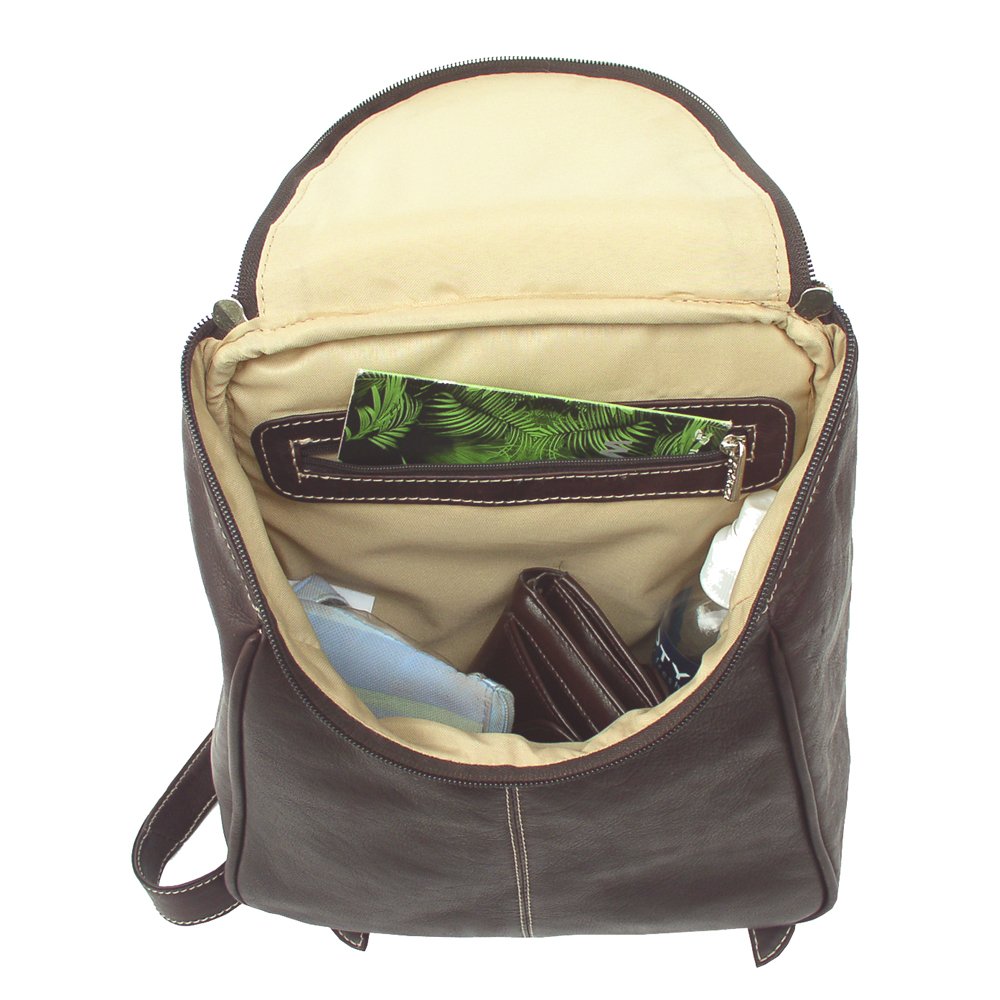 U-Zip Backpack for Men & Women - Durable Chocolate Brown Laptop Backpack with USB Charging Port, Water Resistant College School Travel Bag - Perfect for Work, Commuting & Outdoor Adventures