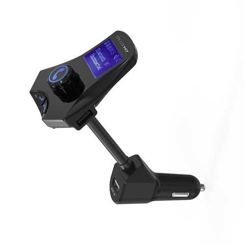 Bakeey M7 Bluetooth FM Transmitter & Dual USB Car Charger - Compatible with iPhone X/8/8 Plus, Samsung S9/S8, Xiaomi Mi5 - Hands-Free Calling & Music Streaming for Road Trips & Commuting