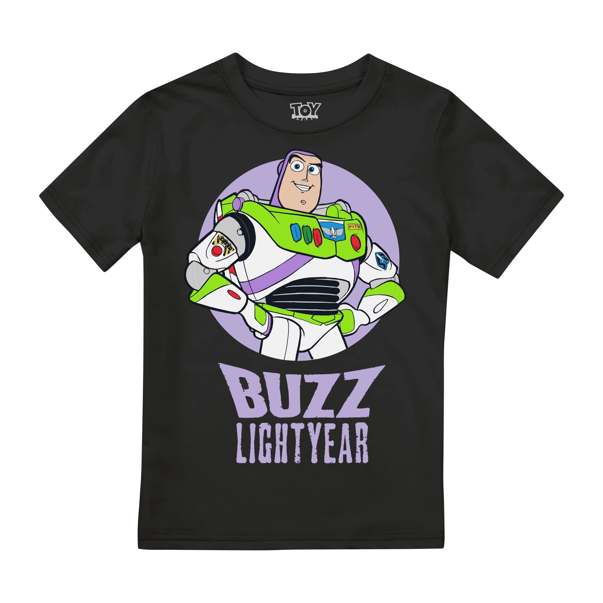 Disney Toy Story Buzz Lightyear Cotton Boys T-Shirt - Black | Soft & Comfortable Kids Tee for Casual Wear, Birthday Gifts & Disney Fans