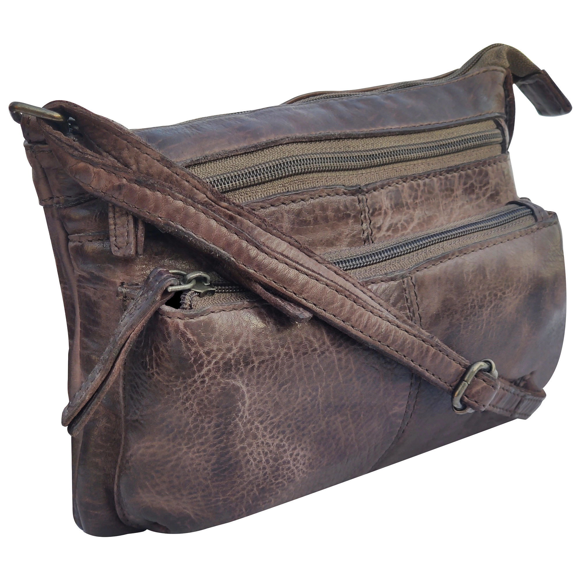 Genuine Leather Crossbody Bag for Women - Stylish & Durable Stone Brown Shoulder Purse | Perfect for Work, Travel & Everyday Use
