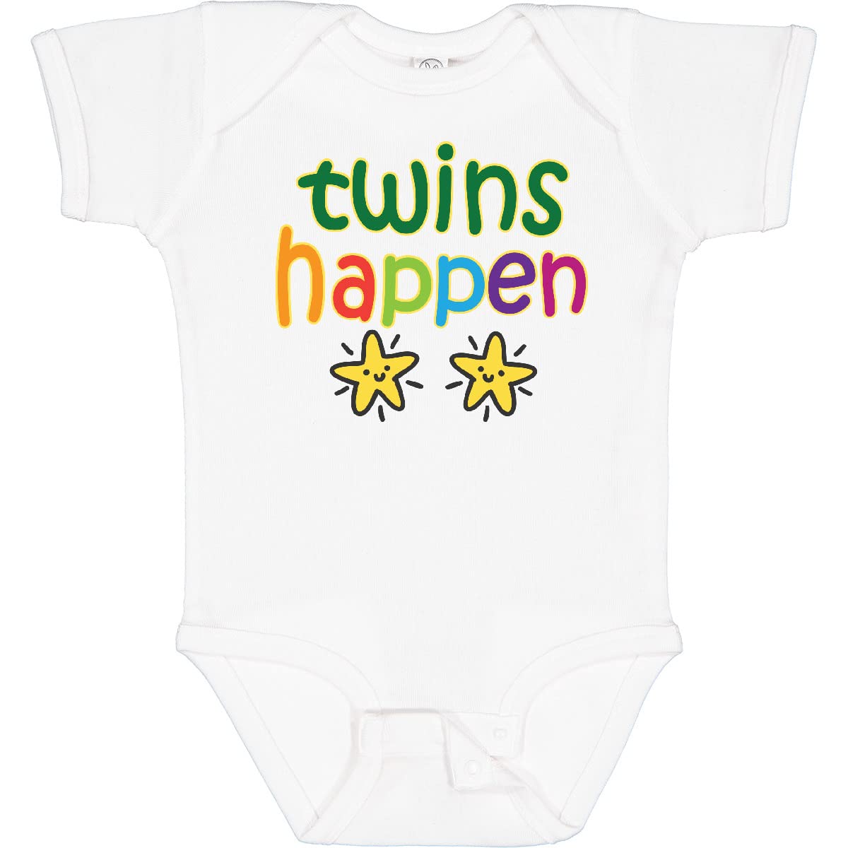 Inktastic Twins Happen Baby Bodysuit - Cute Matching Outfits for Twin Babies, Perfect Baby Shower Gift & Newborn Photography Outfit