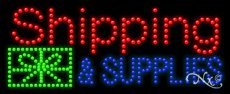 Energy Efficient LED Shipping & Supplies Sign - High Impact Visibility for Warehouses, Retail Stores & Shipping Centers