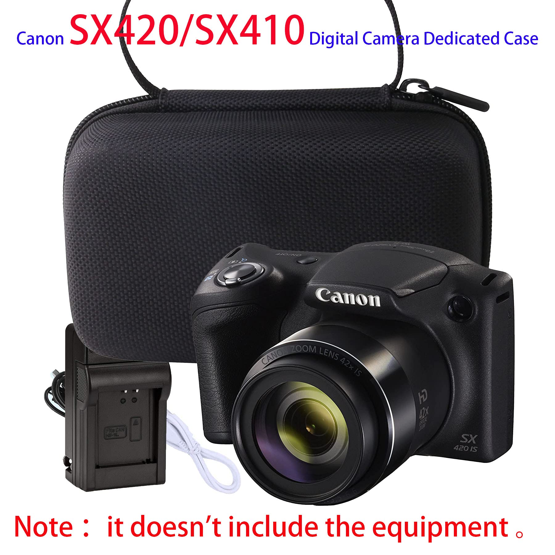 Hard EVA Protective Case for Canon PowerShot SX420/SX410 Digital Camera - Waterproof Shockproof Travel Carrying Bag for Outdoor Photography & Daily Use