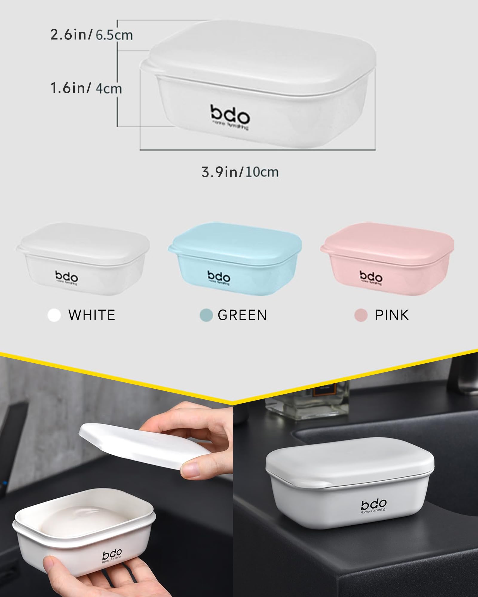Leakproof Travel Soap Case with Lid - Portable Bar Soap Holder for Bathroom, Shower, Gym & Travel | Waterproof Soap Container for Camping, Vacation, School & Outdoor Activities (Pink) - Perfect for Backpacking, Hiking & Daily Use