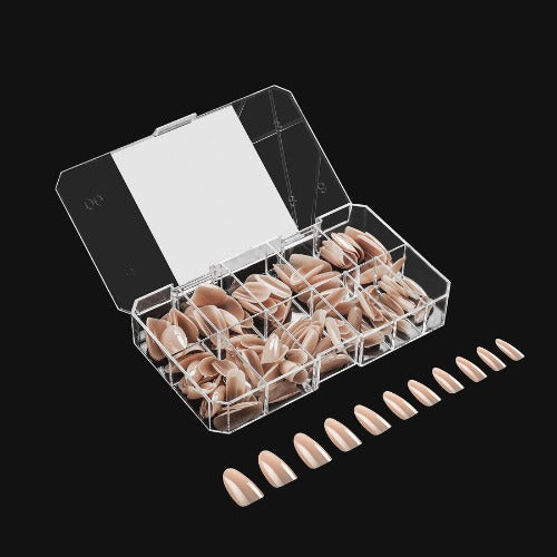 Apres Gel X Neutrals Alex Natural Tips 150pc Medium Round - Professional Nail Extension Kit for Salon & Home Manicure, Perfect for Bridal, Party & Everyday Wear