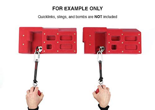 Atomik Red 2-Row Rock Climbing Hangboards - Dual Grip Training Holds for Strength & Endurance - Perfect for Home Gym & Indoor Climbing