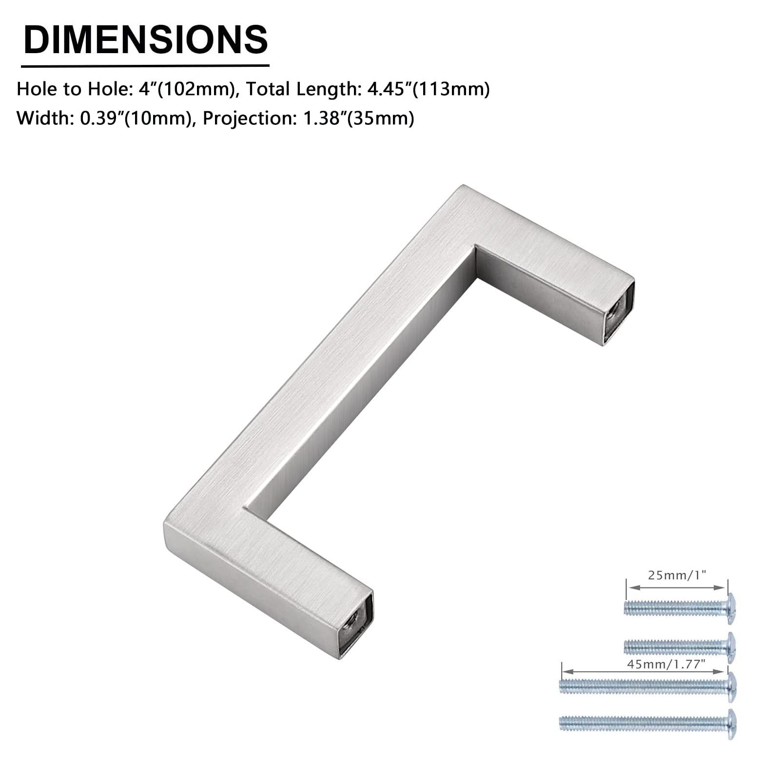 15 Pack Brushed Nickel Cabinet Pulls - 4