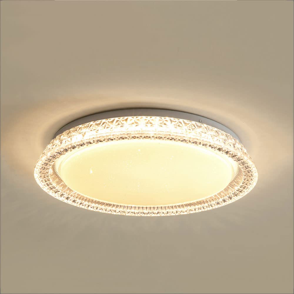 Diamond Crystal Shape Modern LED Ceiling Light - 3 Color Temperature Adjustable, Warm White Lighting Fixture for Kids Room, Hallway & Living Room | Energy Efficient, Slim Design Recessed Ceiling Lamp