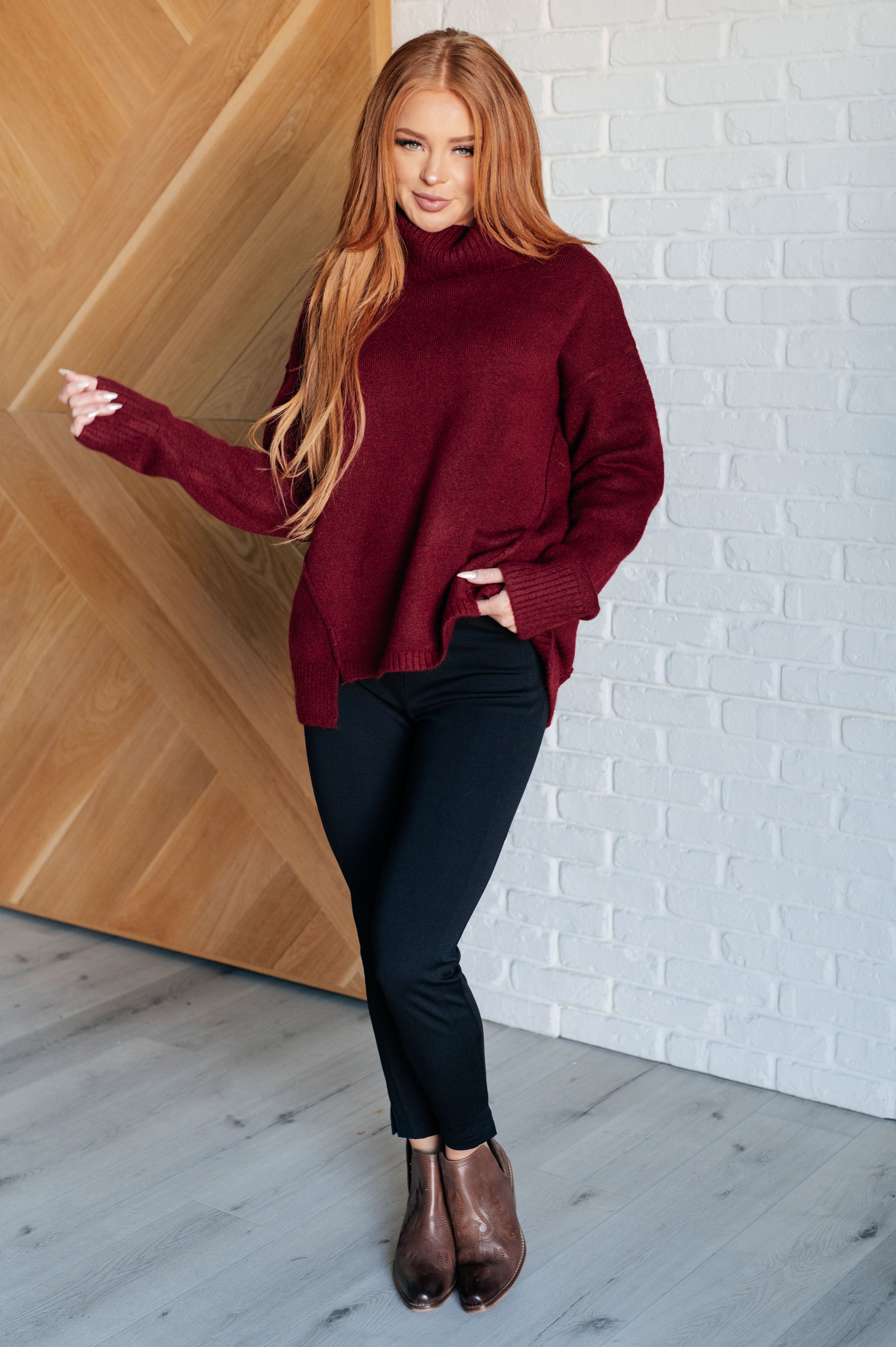 Envelop Me Turtleneck Sweater for Women - Soft Winter Knit Pullover | Cozy Office Wear & Casual Outfits