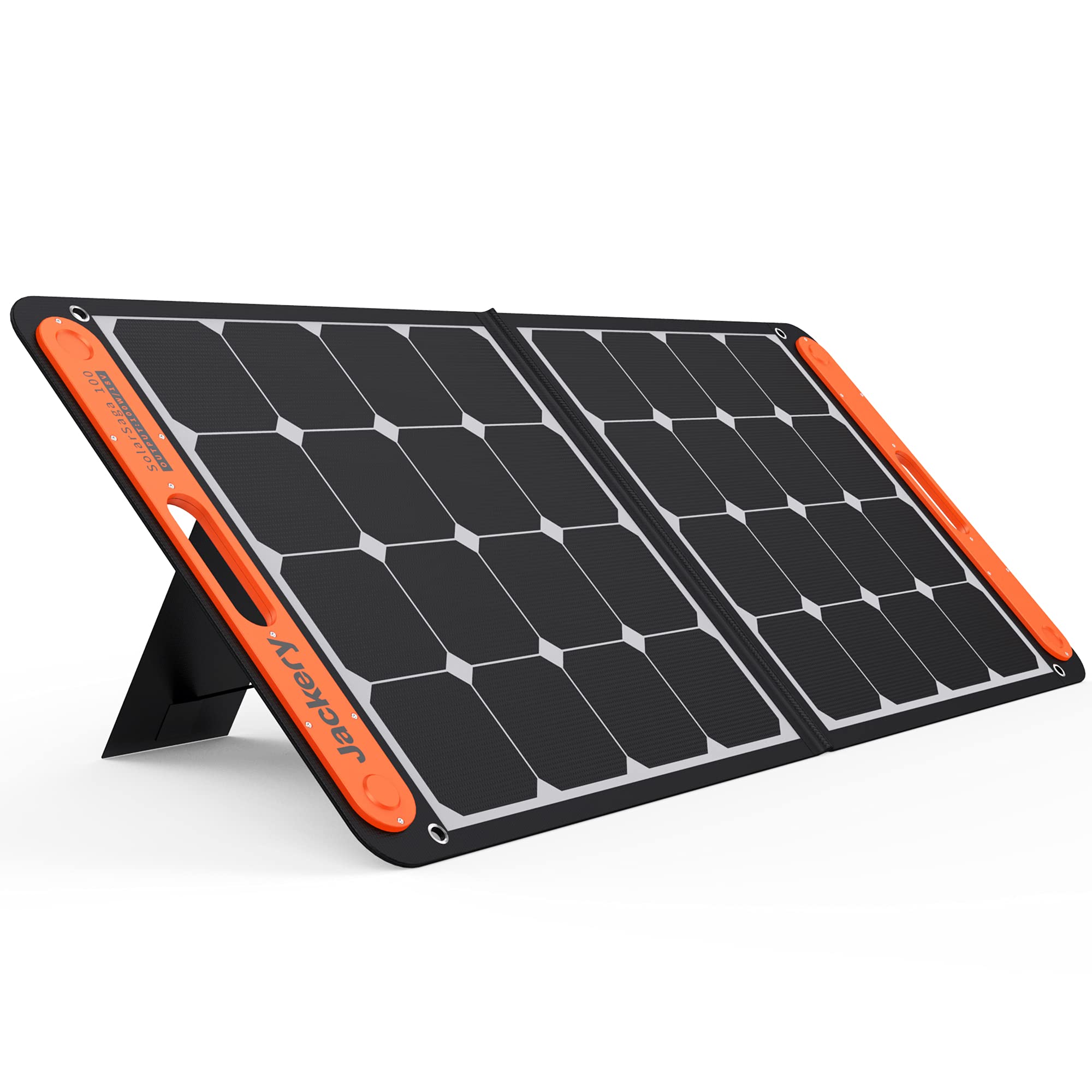 Jackery SolarSaga 100W Portable Solar Panel for Explorer 240/300/500/1000/1500 Power Station - Foldable Solar Charger with USB Outputs for Phones, Camping, RV, Emergency Power (Not Compatible with Explorer 440/PowerPro)