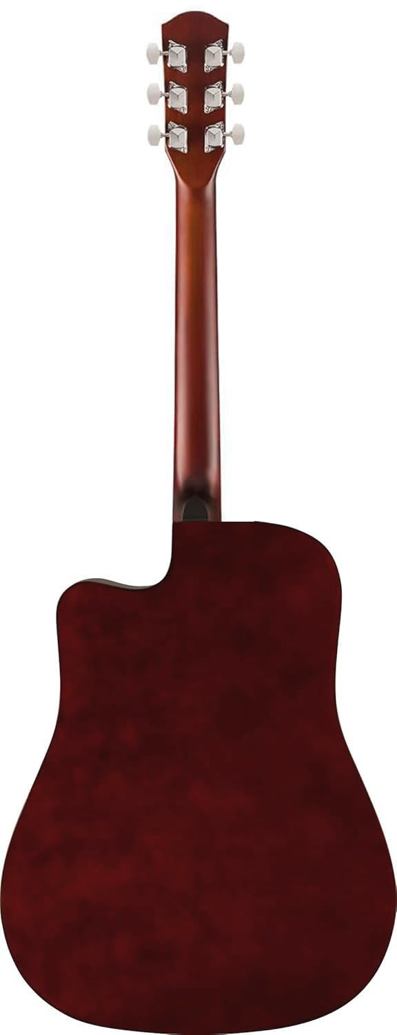 Fender Dreadnought Acoustic-Electric Guitar Natural Bundle with Hard Case, Strap, Strings, Picks & Austin Bazaar Instructional Video - Perfect for Beginners, Live Performances & Home Practice