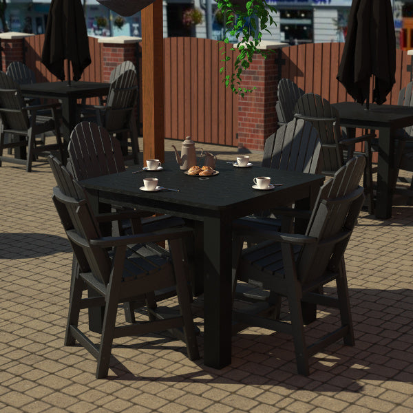 Premium Muskoka 5-Piece Square Counter Bistro Dining Set - Outdoor Patio, Garden, Deck & Poolside Furniture for Relaxing Meals