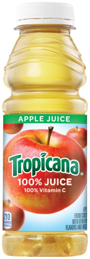 Tropicana 100% Pure Apple Juice - 15.2 oz Plastic Bottles (Pack of 24) | Fresh, Natural Fruit Drink for Breakfast, Lunch, Snacks & Healthy Hydration