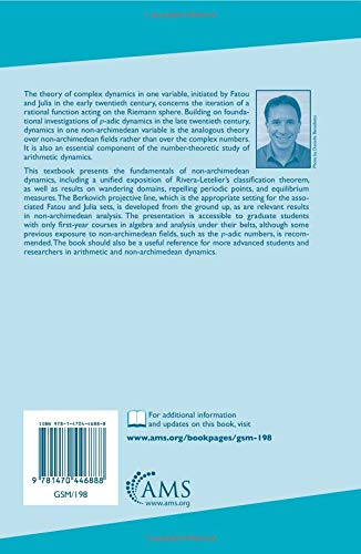 Dynamics in One Non-archimedean Variable - Graduate Studies in Mathematics Book 198 | Advanced Math Textbook for Researchers & PhD Students | Perfect for Number Theory & Dynamical Systems Studies