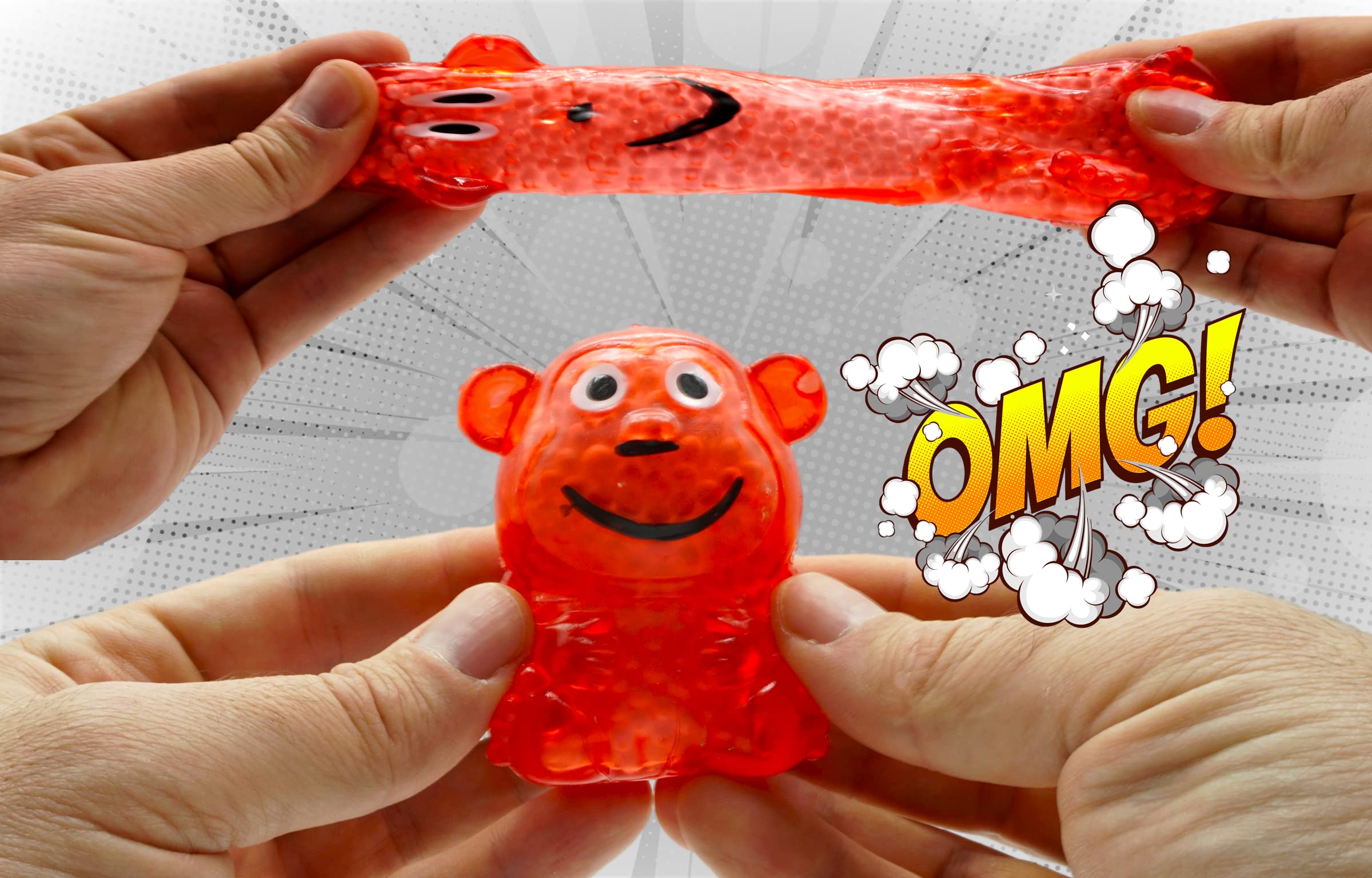 Ja-Ru's Splat Pets - 6 Pack Animal Stress Balls for Kids & Adults | Sensory Fidget Toys with Styrofoam Beads | Anxiety Relief & Party Favors | Perfect for Christmas Stocking Stuffers, Classroom Rewards & Office Stress Relief