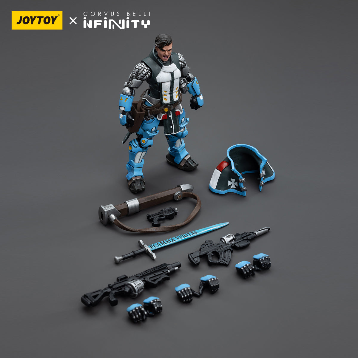1/18 JOYTOY 3.75 Inch PanOceania Action Figure Set (3pcs) - Highly Detailed Collectible Military Miniatures for War Game Enthusiasts & Sci-Fi Collectors - Perfect for Tabletop Gaming, Display Shelves, and Gift Giving