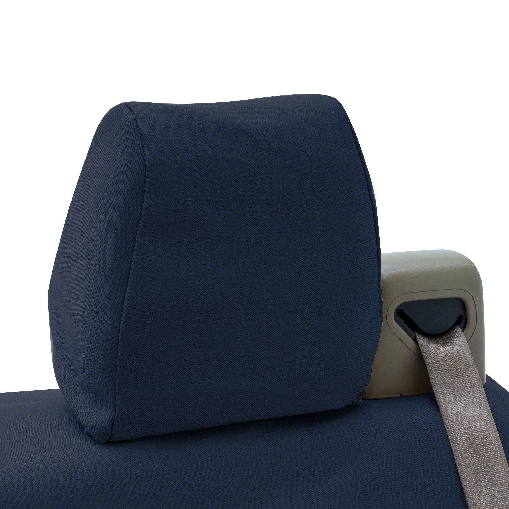 Coverking Custom Fit Rear Solid Bench Seat Cover for Mercury Grand Marquis - Polycotton Drill Navy Blue | Durable Car Seat Protector for Pets, Kids & Spills | Perfect for Road Trips & Daily Commutes