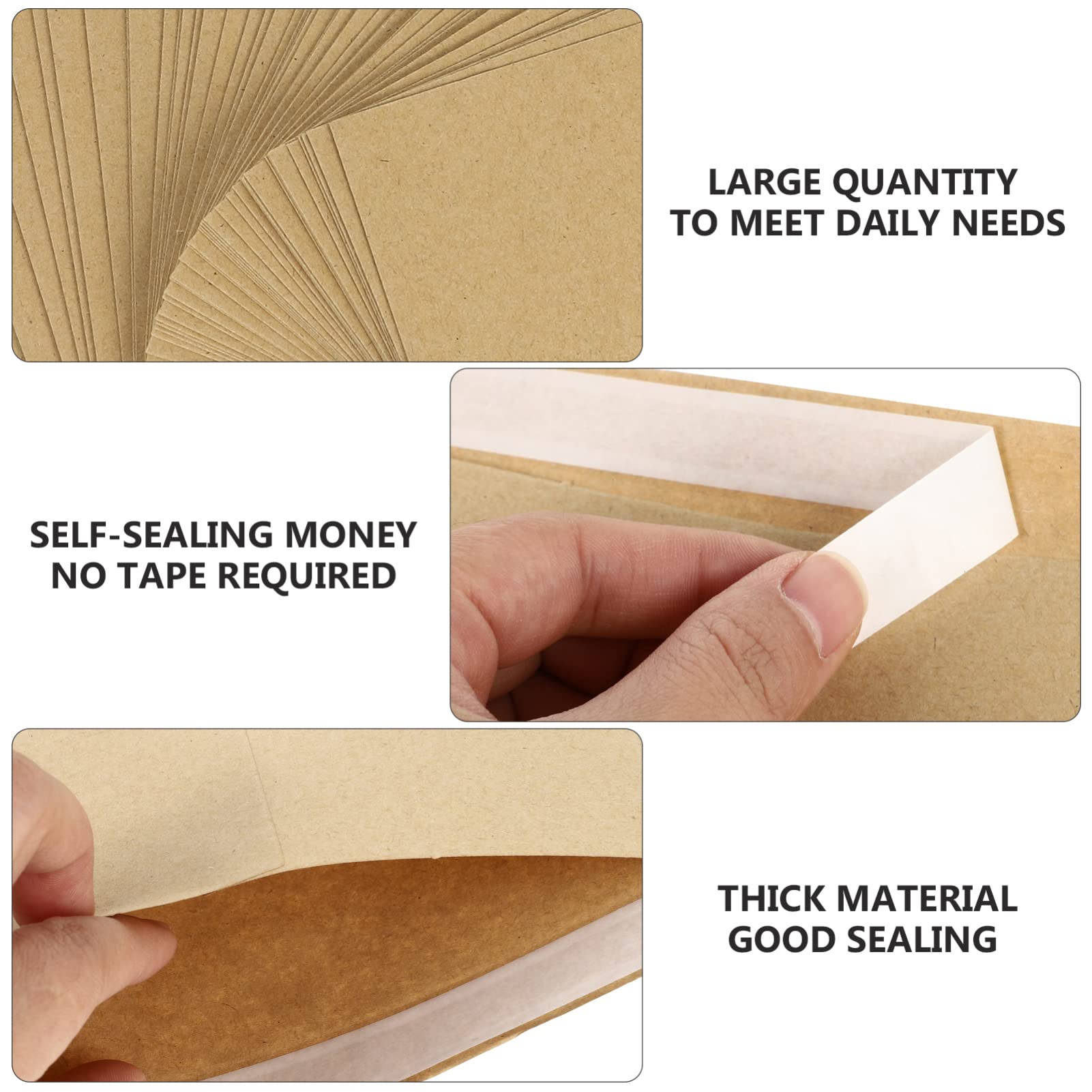 50pcs Kraft Envelopes Self Seal - Eco Friendly Brown Mailing Envelopes for Wedding Invitations, Business Documents, Photos & Office Use - Letter Size (4.5 x 6.5 in) Perfect for Mailing, Invitations & Office Organization