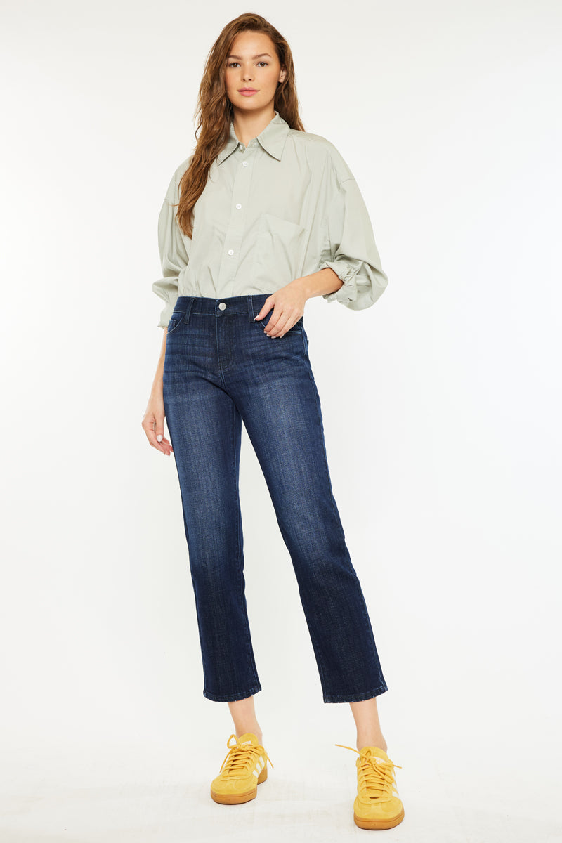 Delvey Essentials Mid Rise Boyfriend Jeans for Women - Comfortable Stretch Denim Pants, Casual Relaxed Fit - Perfect for Everyday Wear, Weekend Outings and Coffee Dates
