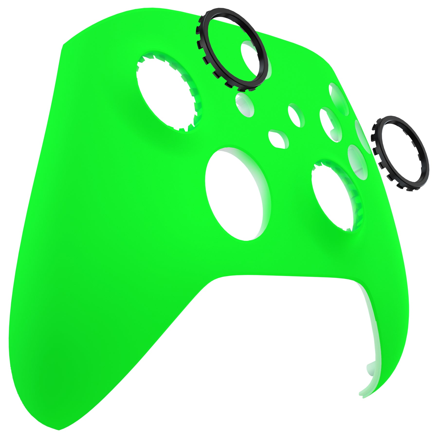 eXtremeRate FaceMag Magnetic Replacement Front Housing Shell with Accent Rings for Xbox Series X/S Controller & Xbox Core Controller Model 1914 - Neon Green | Easy Installation, Custom Gaming Setup, Enhanced Controller Protection
