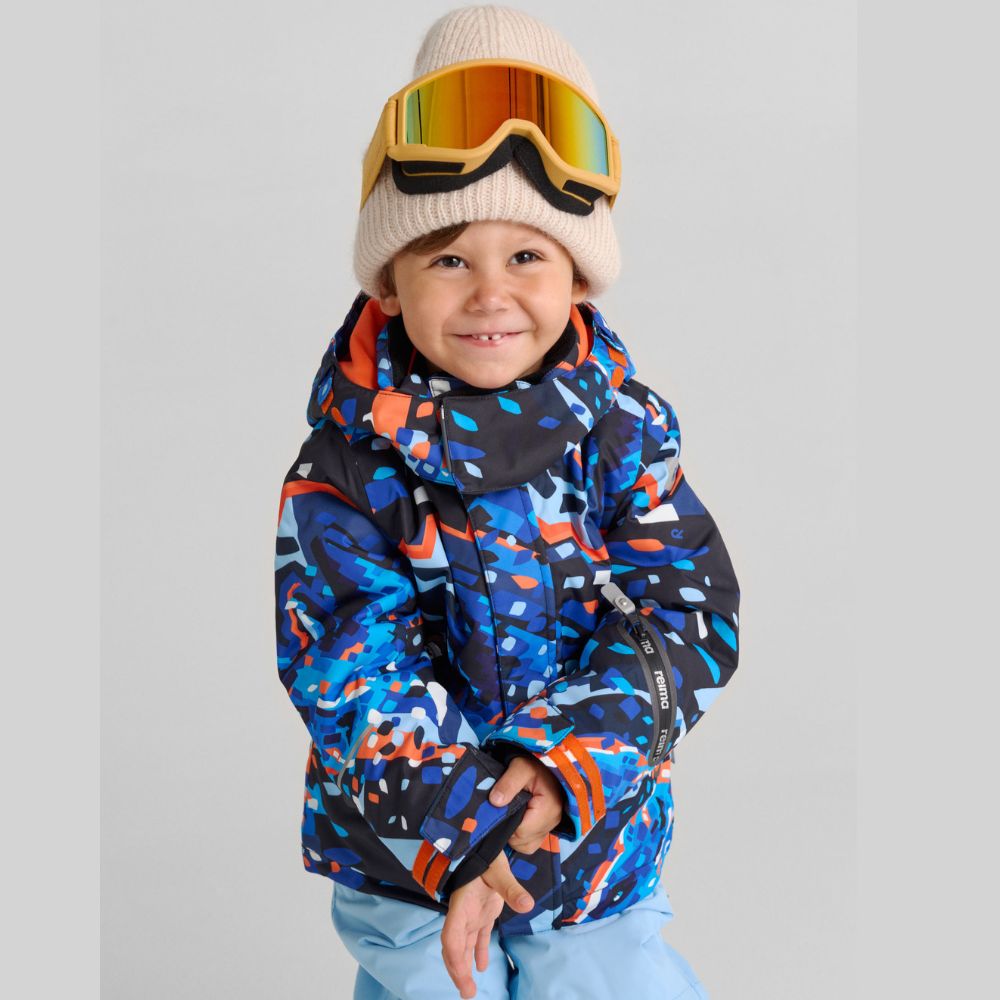 Reima Kairala Boys Waterproof Ski Jacket for Kids Age 7-8 Years - Warm Winter Snow Jacket for Boys - Perfect for Skiing, Snowboarding & Outdoor Winter Activities