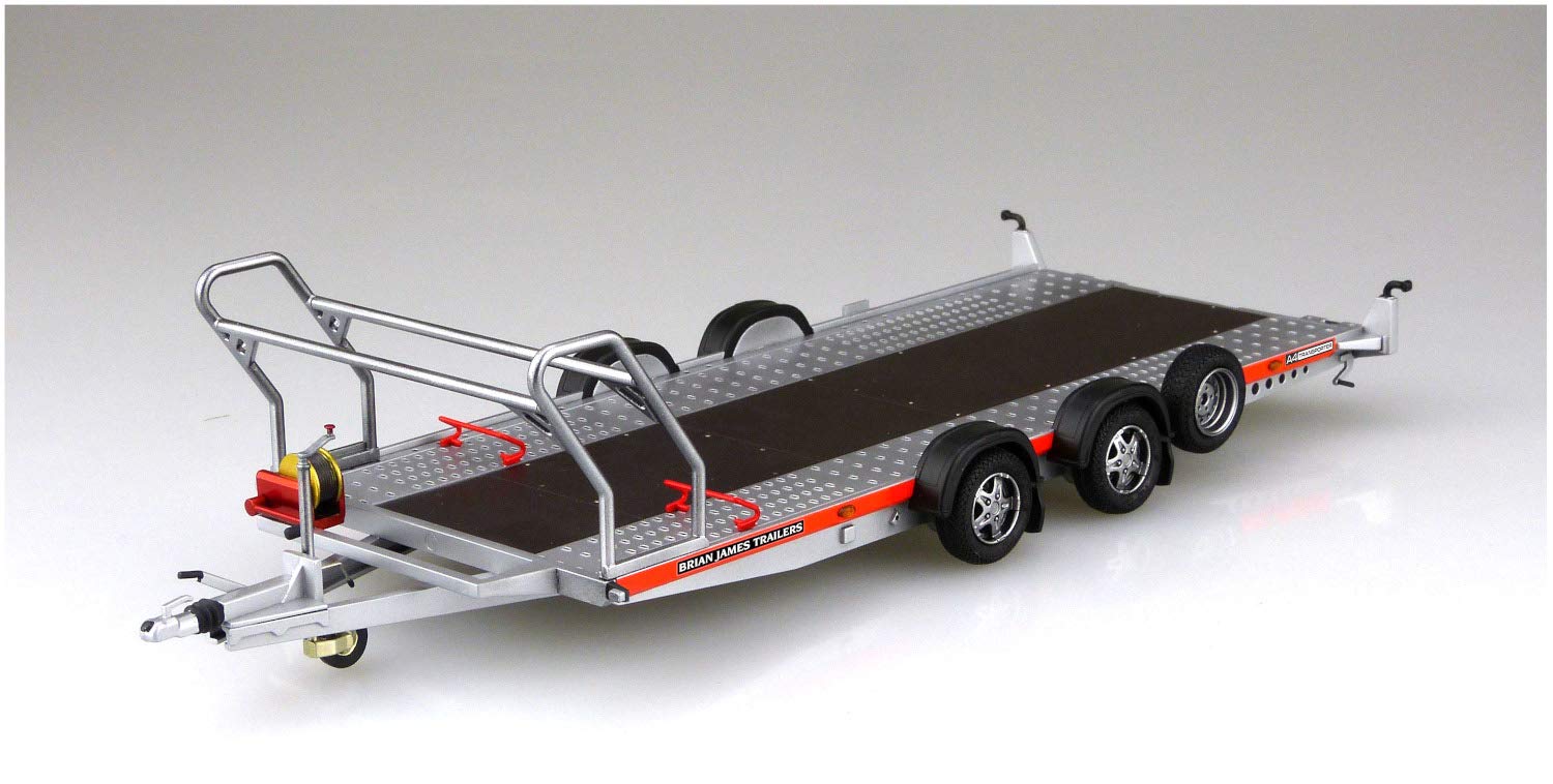 Aoshima Brian James Trailers A4 Transporter 1:24 Scale Diecast Model Car Kit - Perfect for Collectors, Hobbyists & DIY Enthusiasts
