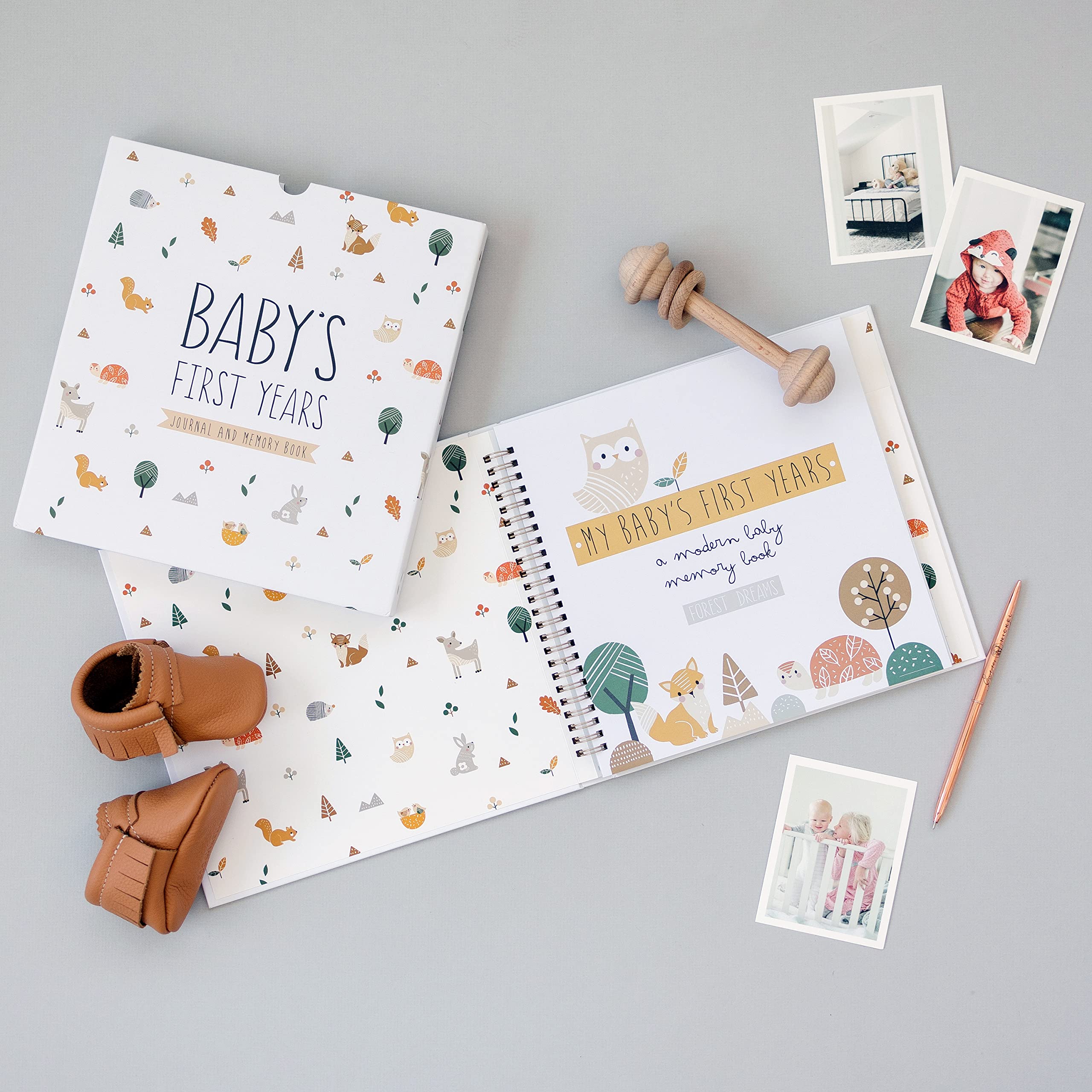 Gender Neutral Baby Memory Book for Boys & Girls – Timeless Keepsake Journal & Photo Album to Record Milestones from Birth to Age 5 – Perfect for Baby Showers, First Birthdays & Family Gift Giving
