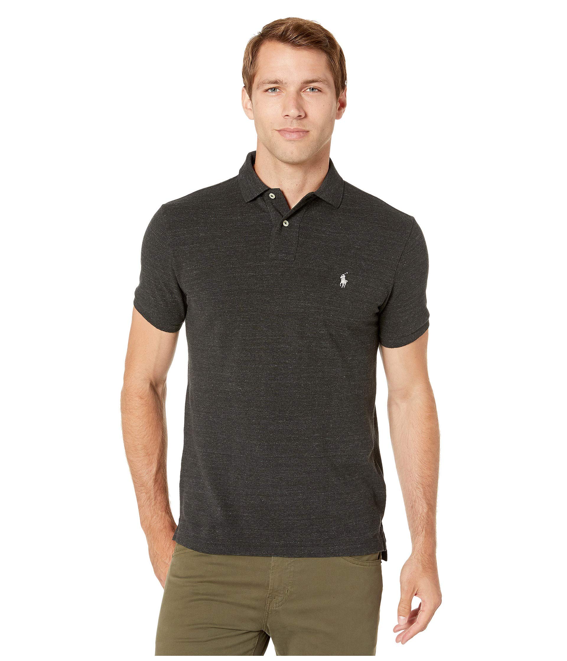 Ralph Lauren Men's Custom Fit Mesh Polo Shirt with Iconic Pony Logo - Perfect for Casual Wear, Golf & Summer Outfits