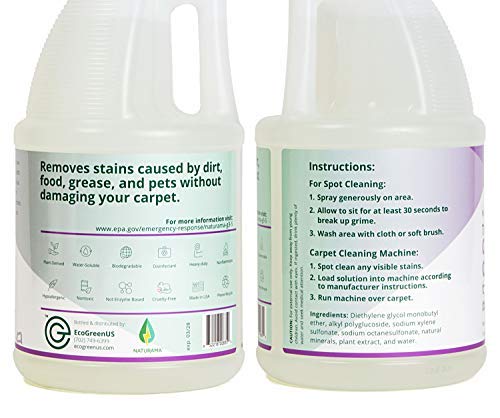Naturama All Natural Carpet Cleaner & Stain Remover - Eco-Friendly, EPA Registered Carpet Shampoo (1 Gallon, 4 Pack) - Made in USA - Perfect for Pet Stains, Spills & Deep Cleaning