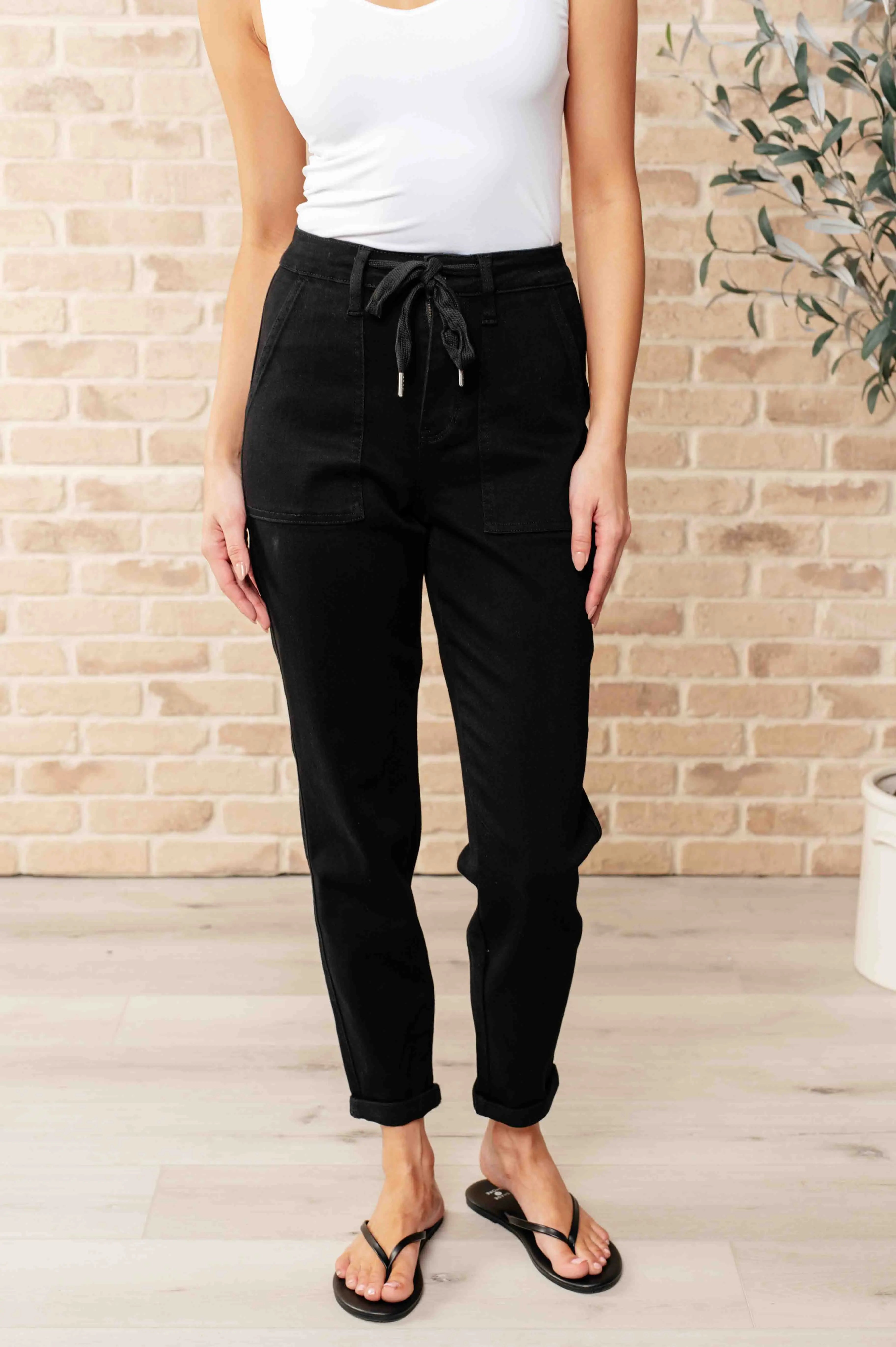 Carmen Double Cuff Joggers - Women's Black Athletic Pants for Yoga, Running & Lounge Wear