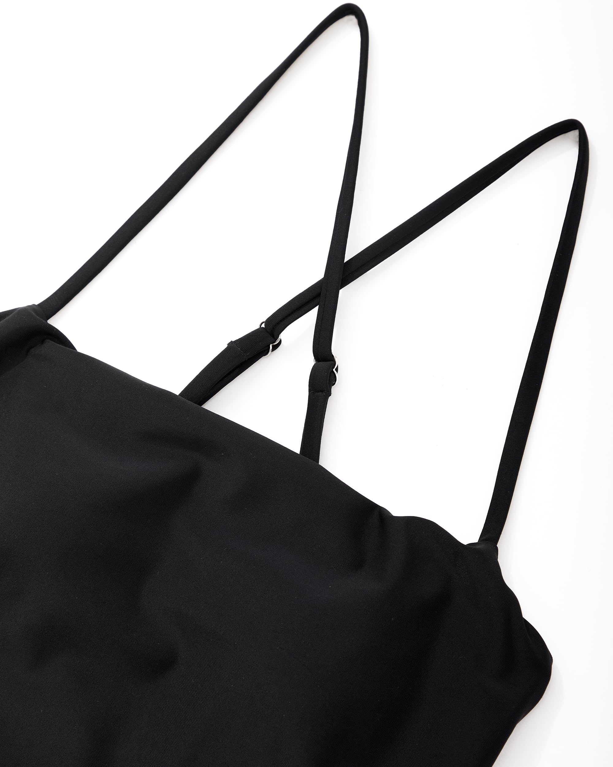 SUUKSESS Women's Sexy Tummy Control One Piece Swimsuit - Square Neck Bathing Suit for Women - High Waisted Slimming Swimwear for Beach, Pool & Vacation