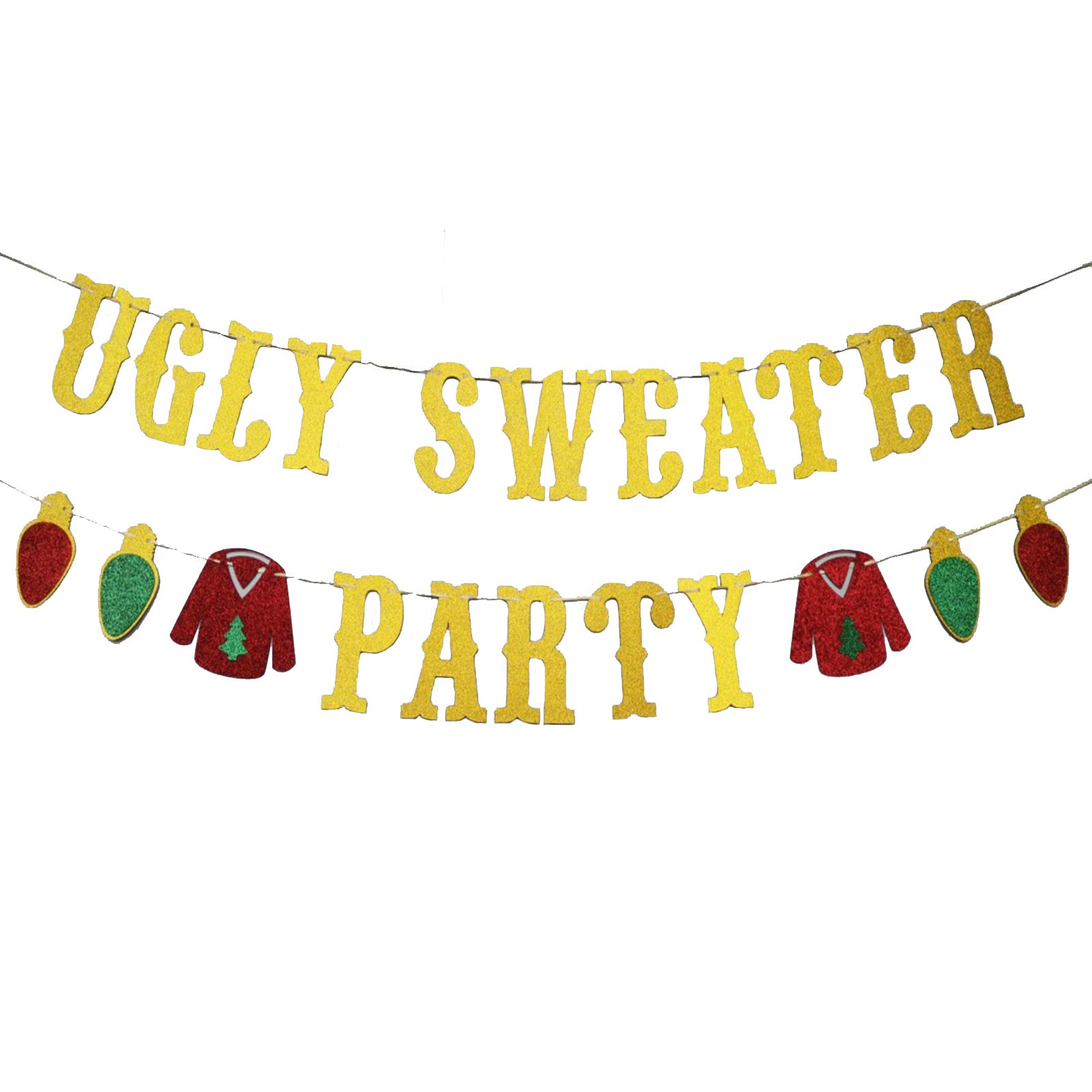 Glittery Merry Christmas Banner - Xmas Party Decorations for Fireplace Mantle, Backdrop, and Holiday Home Decor | Perfect for Christmas Parties, Fireplace Mantels, and Festive Backdrops