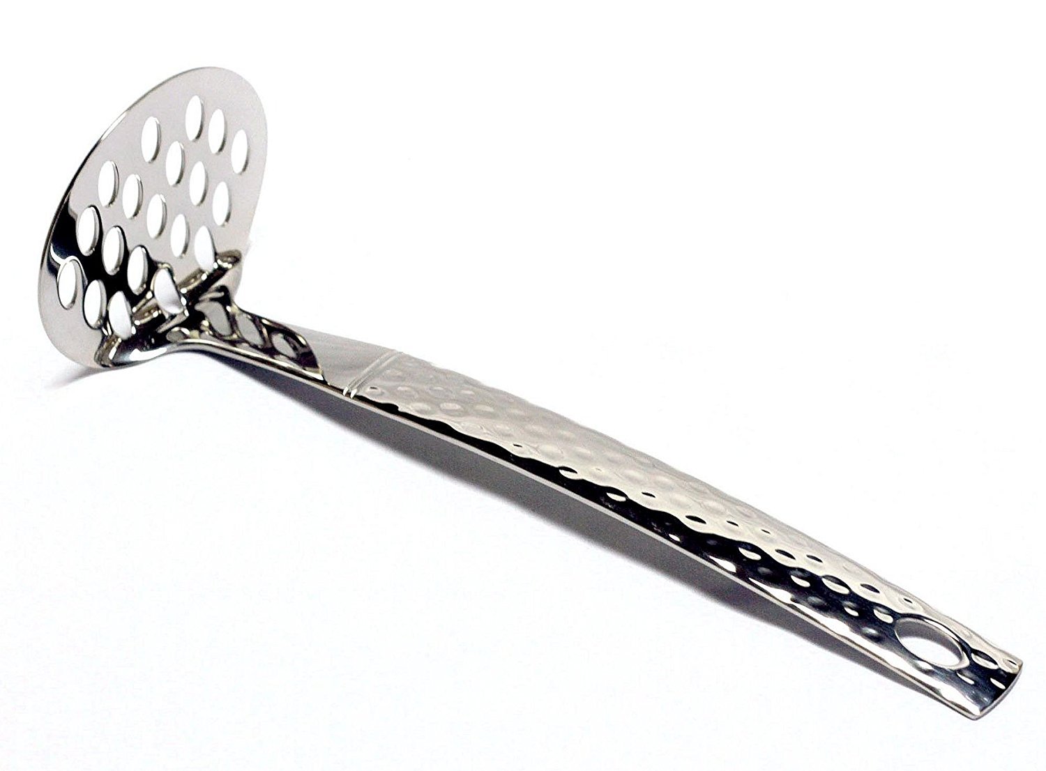 Premium Stainless Steel Potato Masher - Hammered Design with Rainbow Elite Collection - 18/10 Rust-Proof Kitchen Tool for Mashing Potatoes, Vegetables & Fruits - Ideal for Home Cooking, Baking & Professional Kitchens